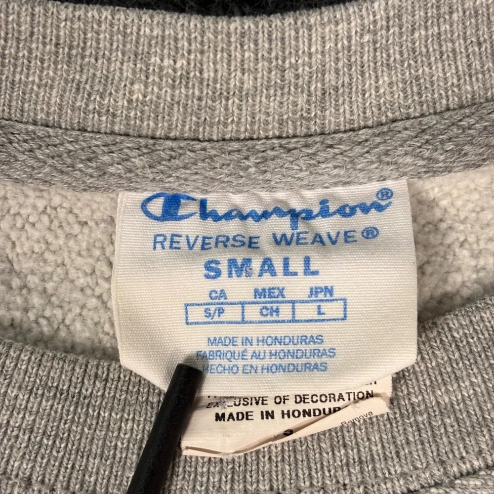 Champion VTG Reverse Weave Sweatshirt Mens Small Gray Logo Pullover Crewneck